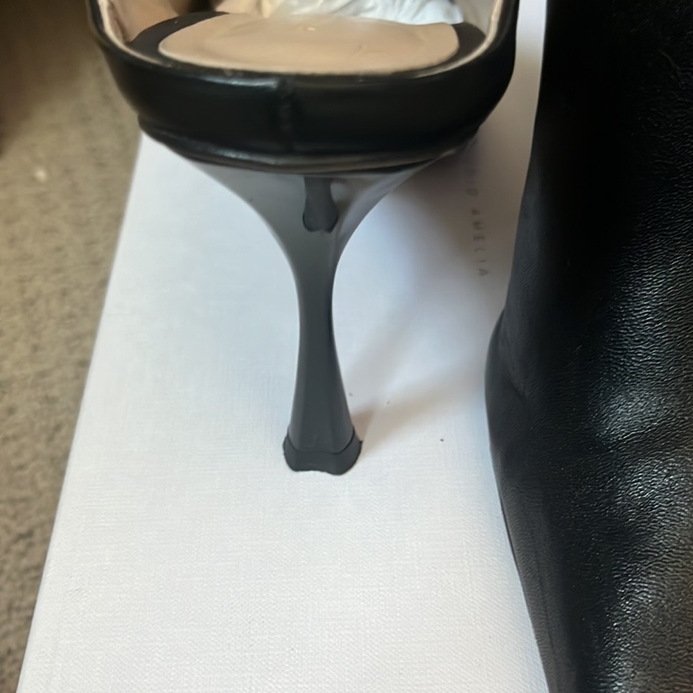 Studio Amelia Black Heel Slides View 3